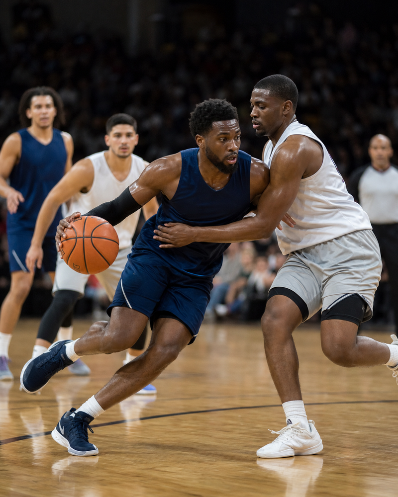 Basketball teamwear inspiration in navy and white