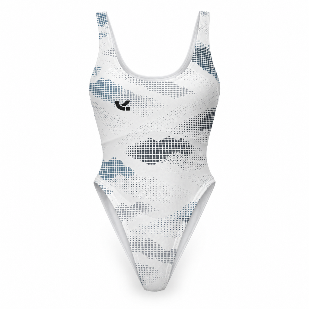 Swim High-Cut One-Piece – Cloud Camo
