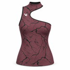Yoga Halter Tank – Burgundy Topographic