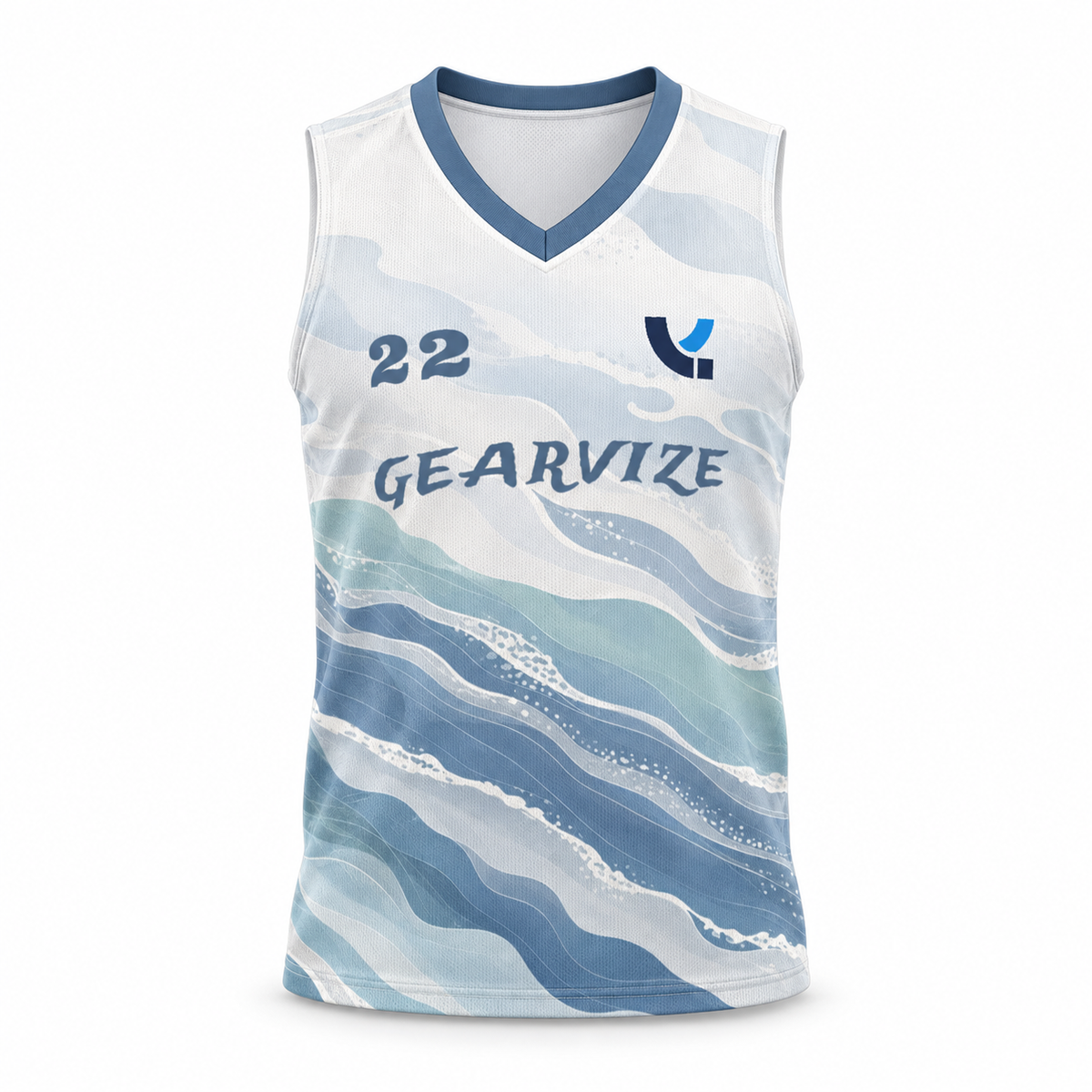Basketball V-Neck Tank – Frost Fade