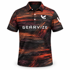 Badminton Pocket Polo – Ember Brushstroke