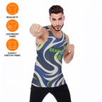 Men's Sports Vest-Blue Wave