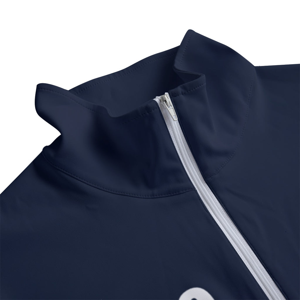 Running Stand-Collar Top – Blue Shards