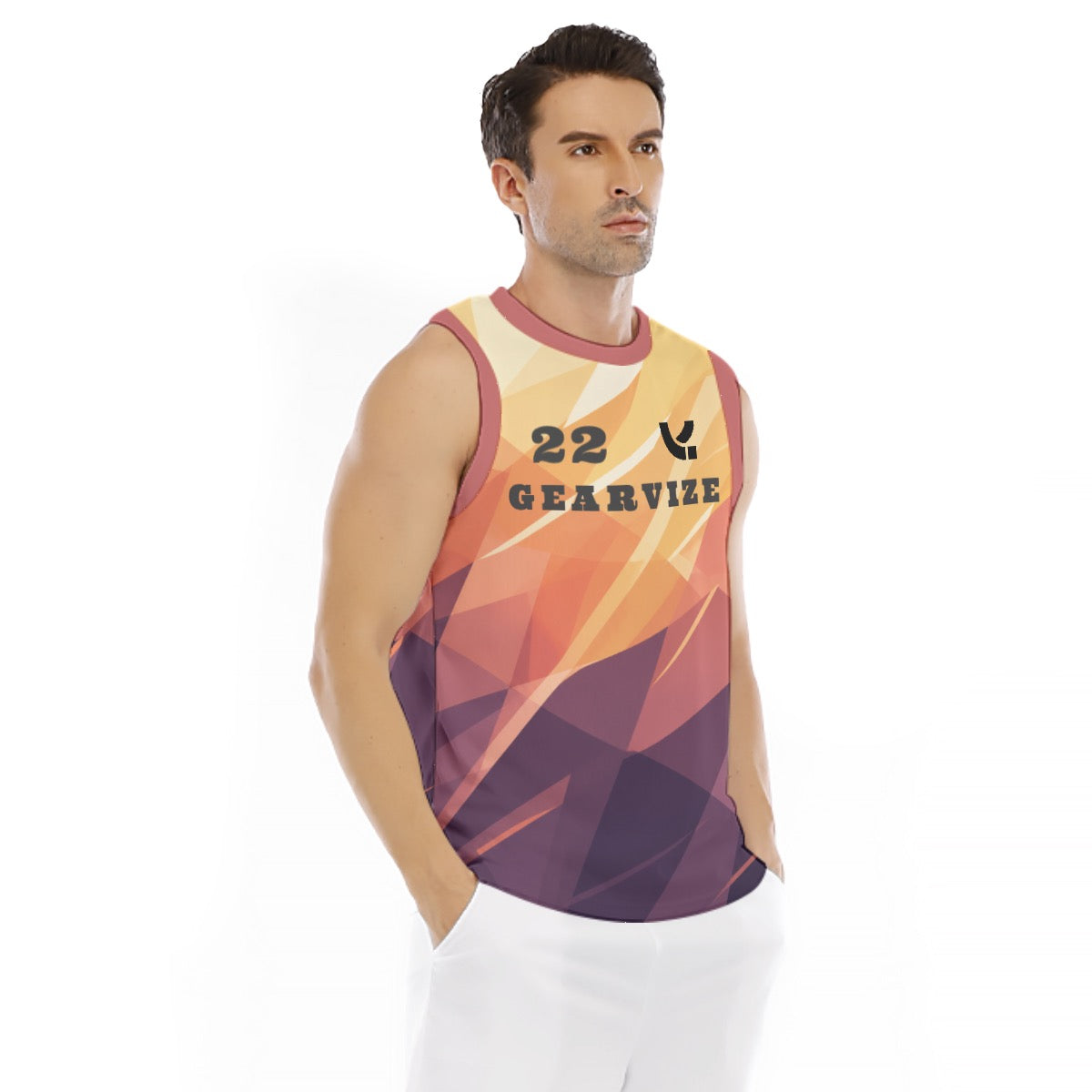 Basketball Tank – Sunset Prism
