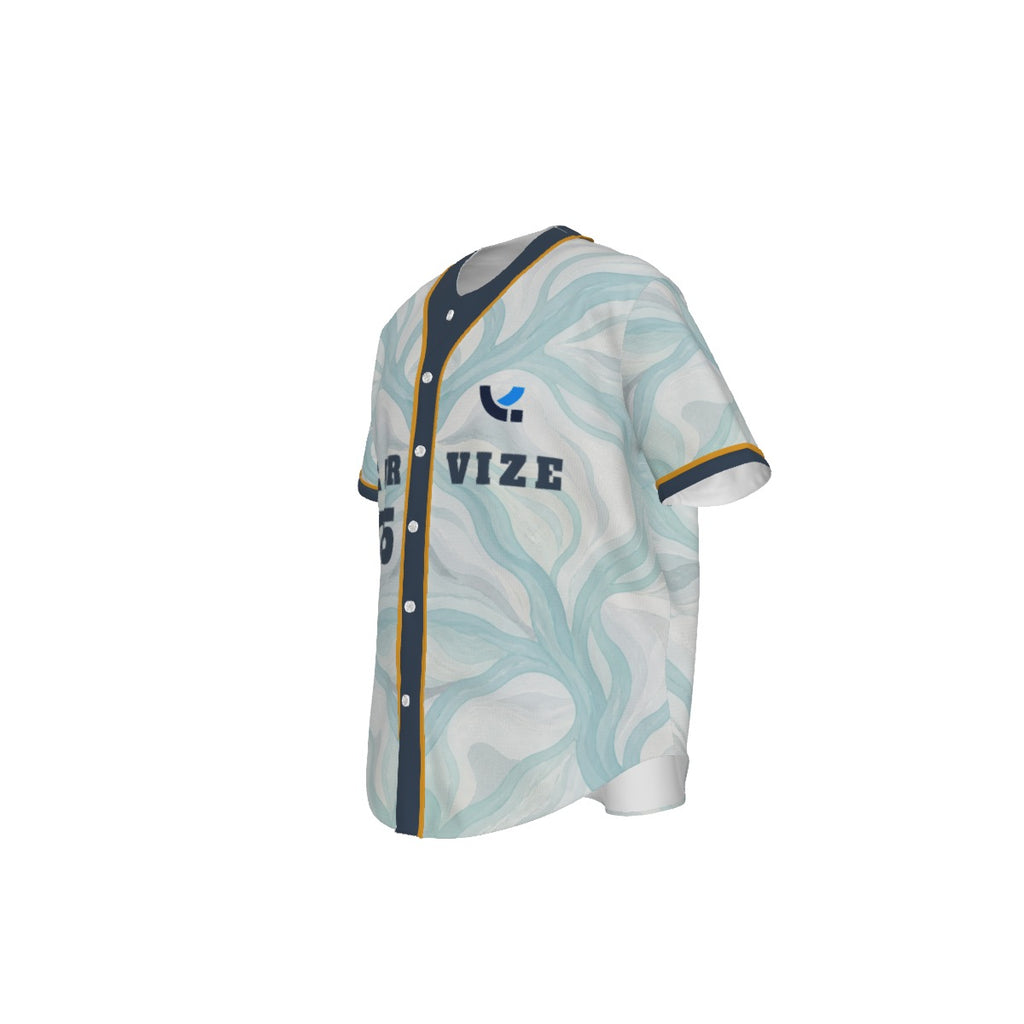 Baseball Pinstripe Jersey – Ice Mist
