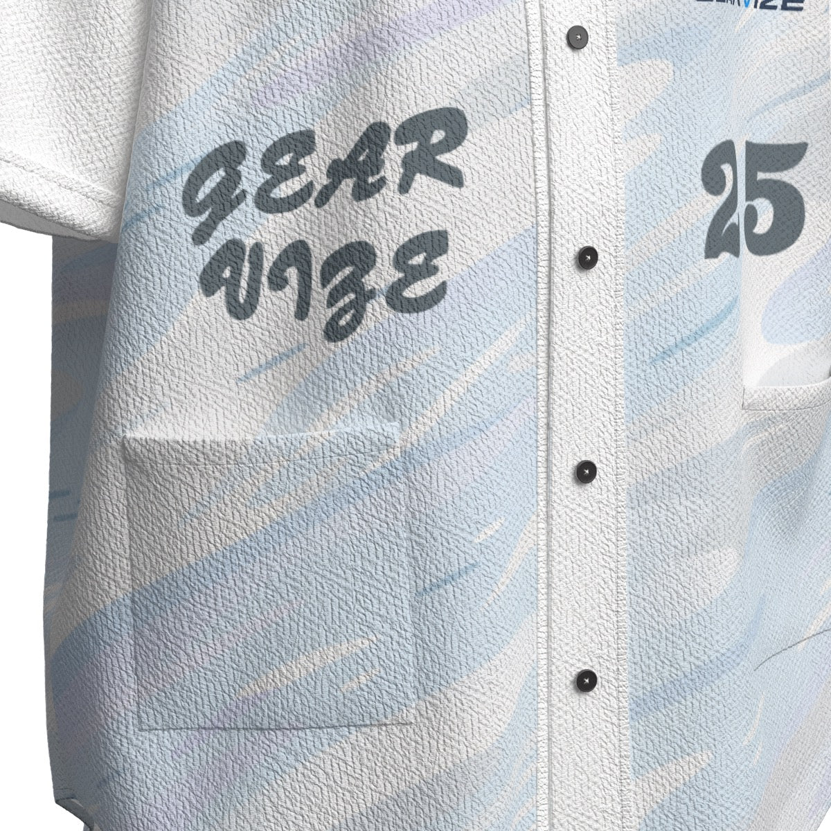 Baseball Textured Jersey – Silver Wave