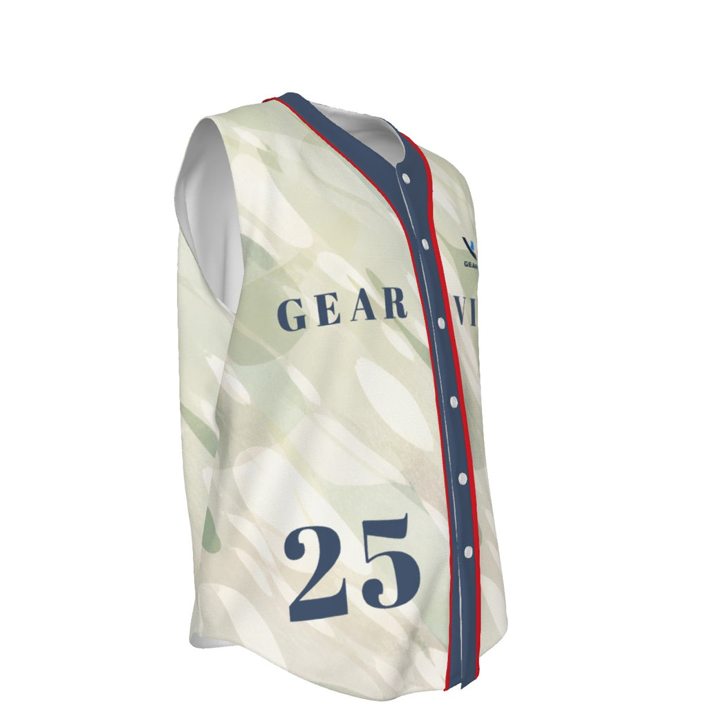 Baseball Sleeveless Jersey – Cream Pinstripe