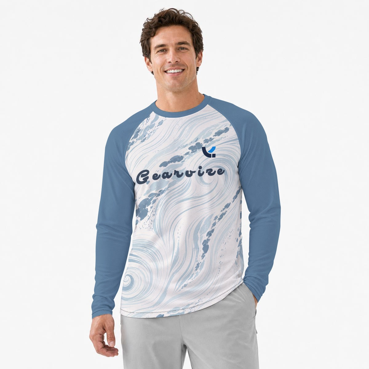 Sport Long-Sleeve Top-Mist Contour
