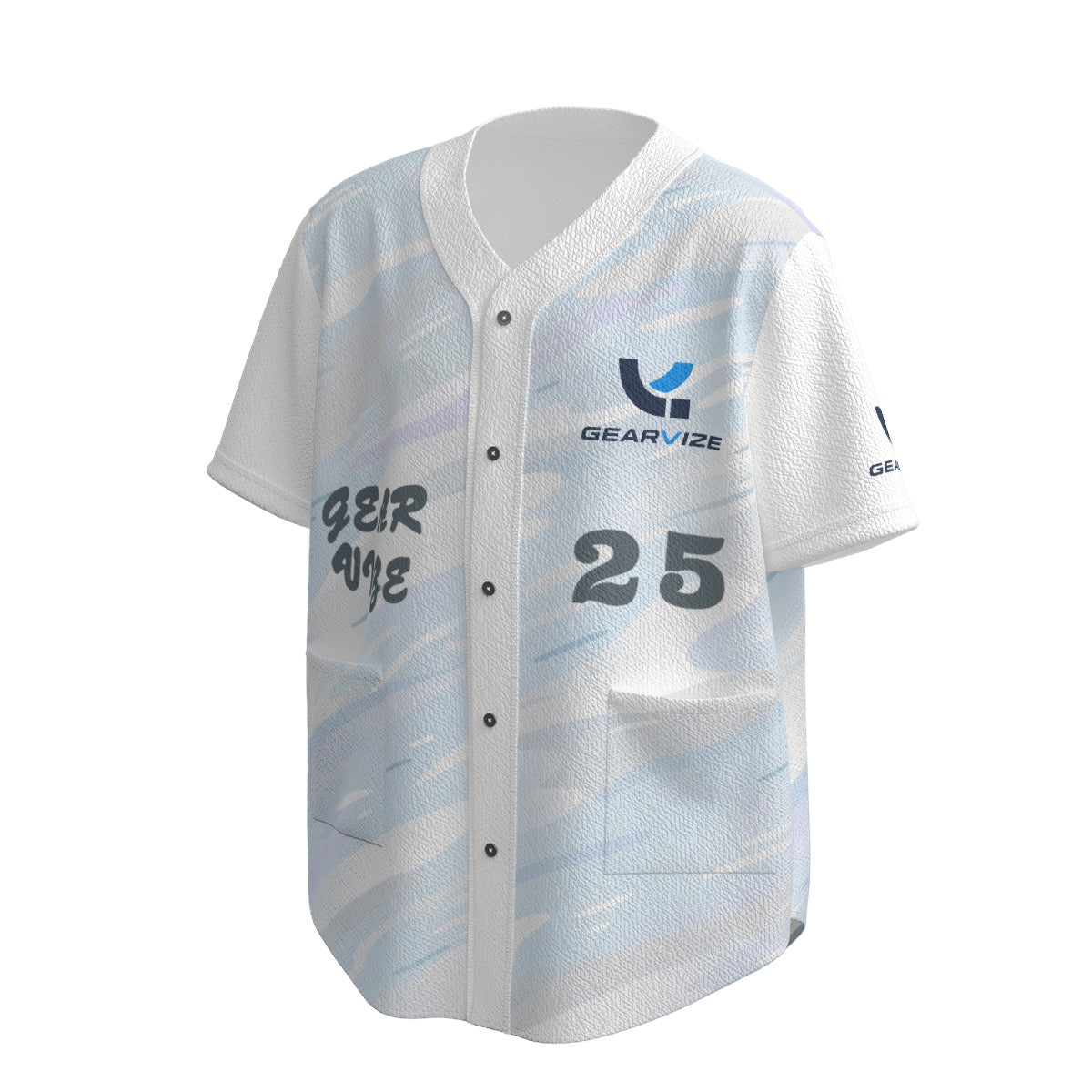 Baseball Textured Jersey – Silver Wave