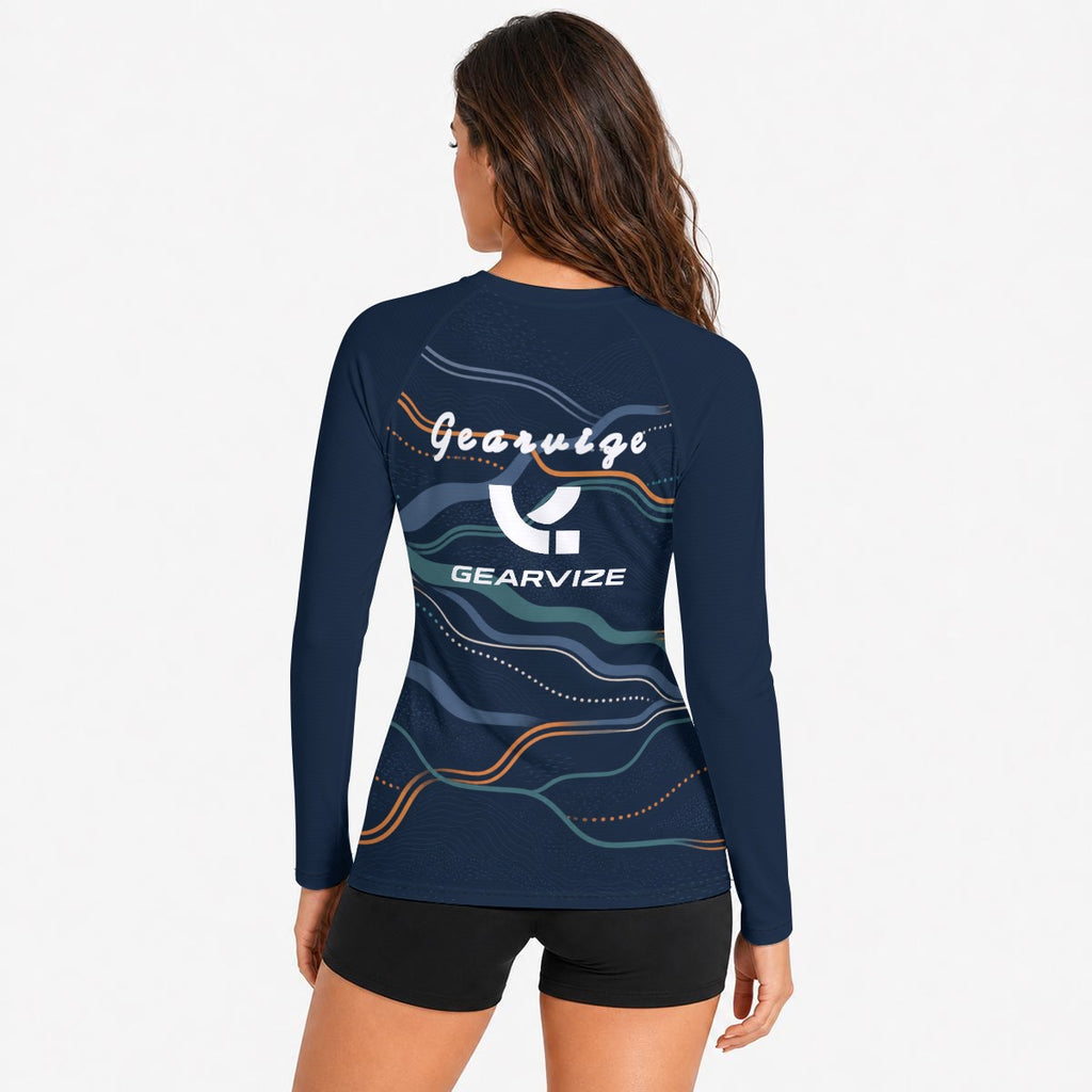 Tennis Raglan Top – Midnight Contour