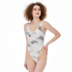 Swim High-Cut One-Piece – Cloud Camo