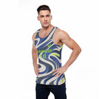 Men's Sports Vest-Blue Wave