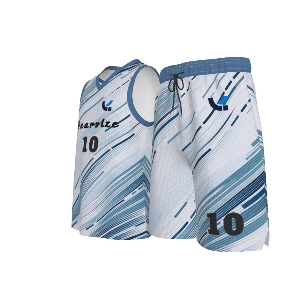 Basketball  V Neck Suit-Glacier Streak