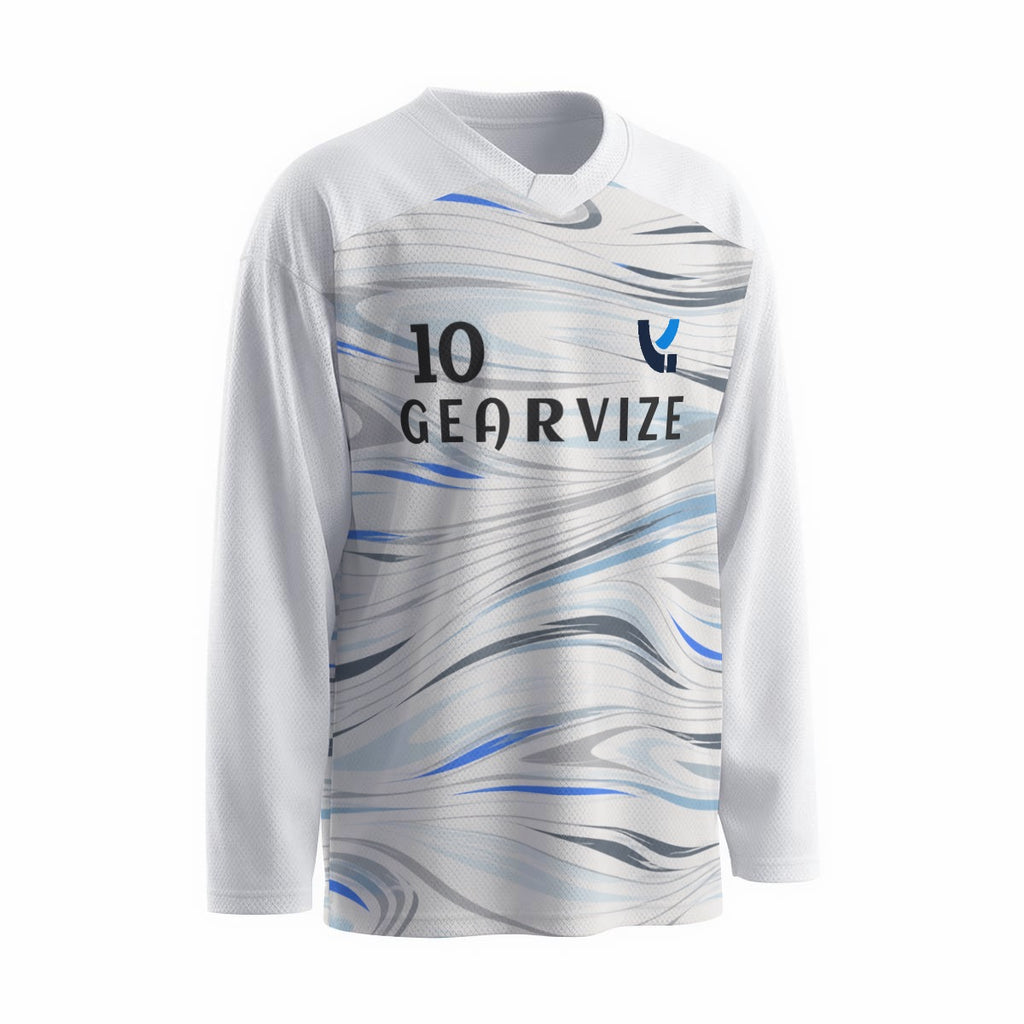Hockey Small-Collar Jersey – Silver Stream