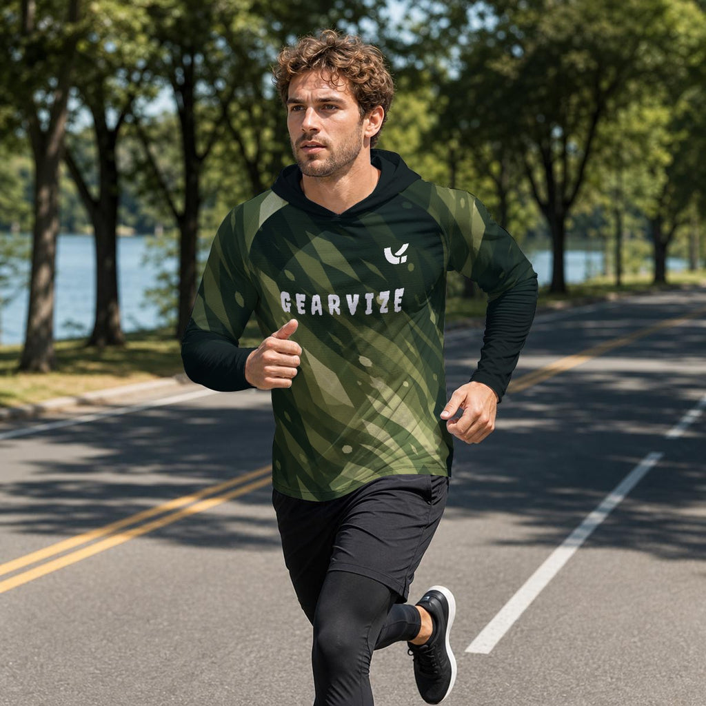 Tennis Hooded Top – Olive Terrain