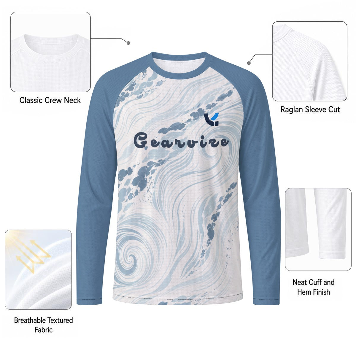 Sport Long-Sleeve Top-Mist Contour