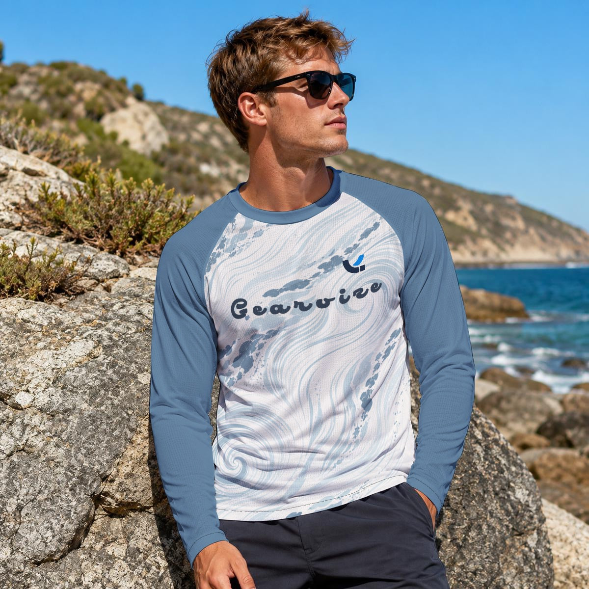 Sport Long-Sleeve Top-Mist Contour