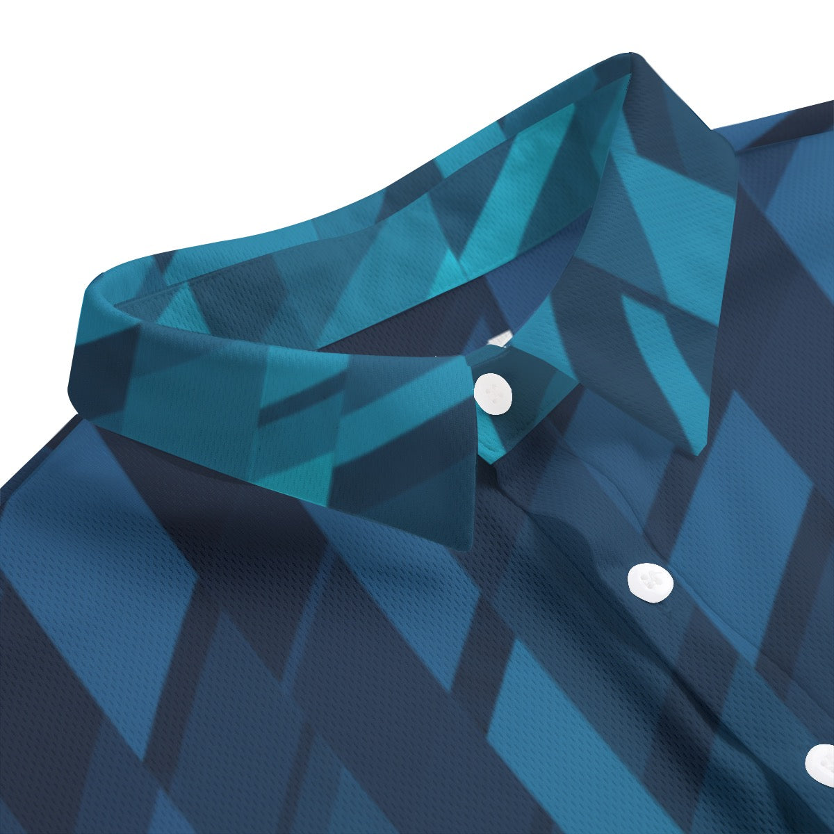 Badminton Performance Polo – Teal Grid