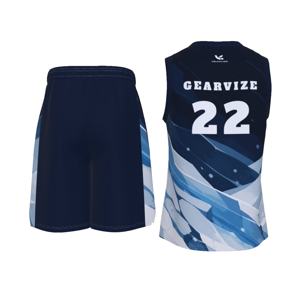 Basketball V-Neck Set – Ice Shard
