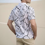 Active Half-Zip Polo – Monochrome Crackle
