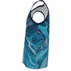 Basketball V-Neck Tank – Teal Wave
