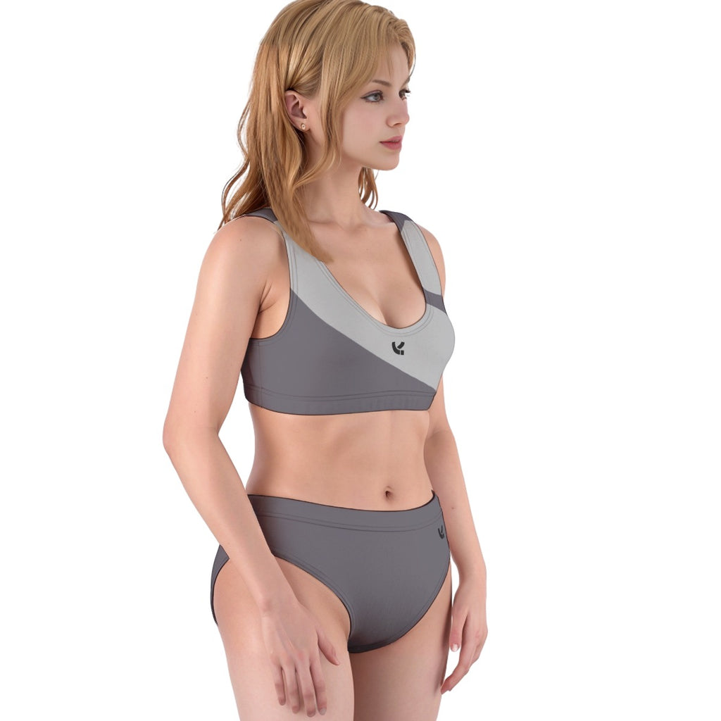 Swim Bikini – Gray Colorblock