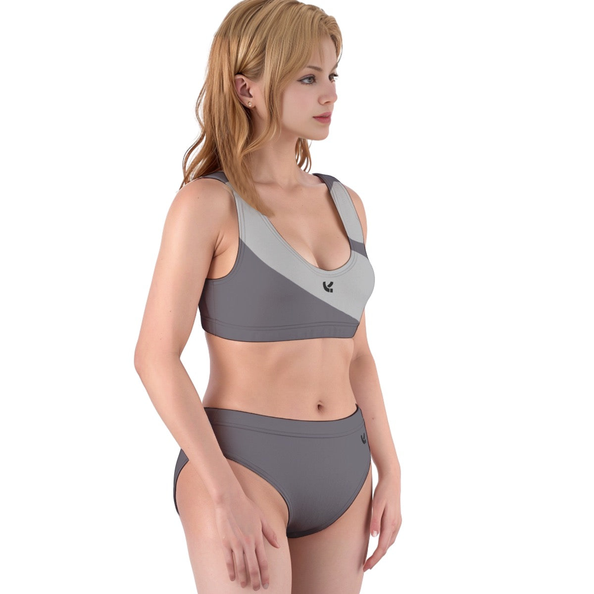 Swim Bikini – Gray Colorblock