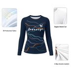 Tennis Raglan Top – Midnight Contour