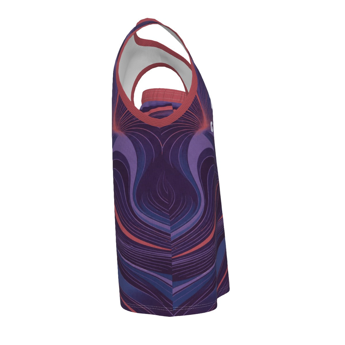 Basketball V-Neck Set – Violet Flow