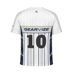 Soccer Jacquard Mesh Jersey – Navy Pinstripe