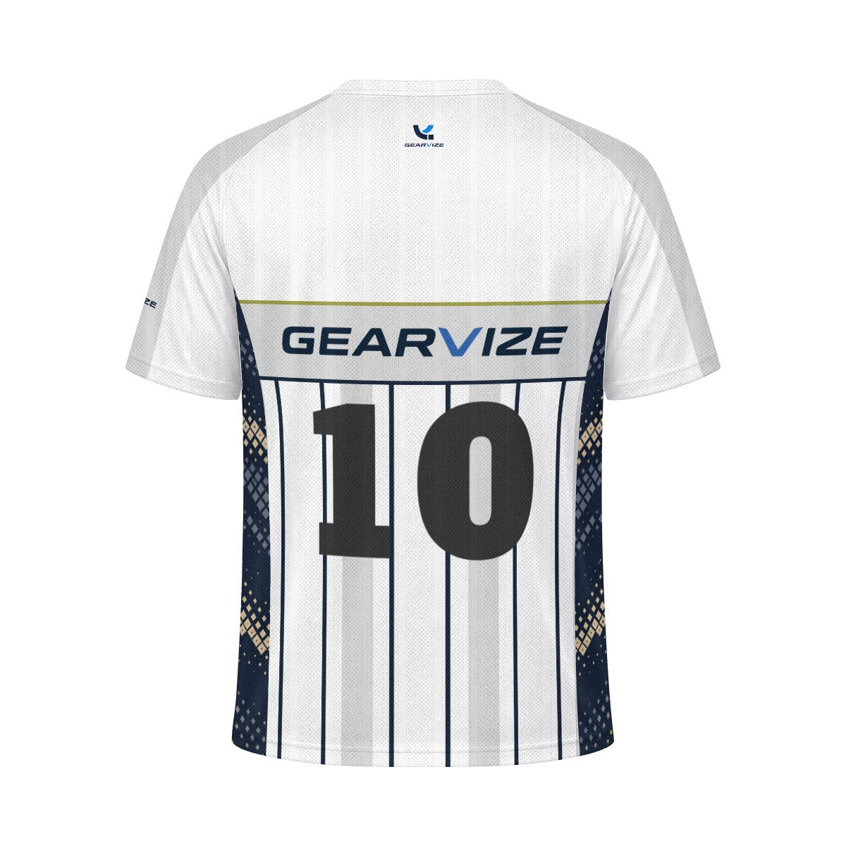Soccer Jacquard Mesh Jersey – Navy Pinstripe