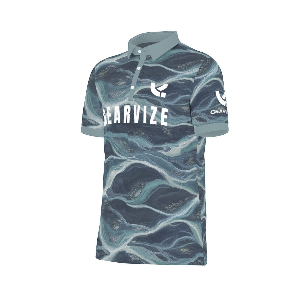 Badminton Performance Polo – Mineral Flow