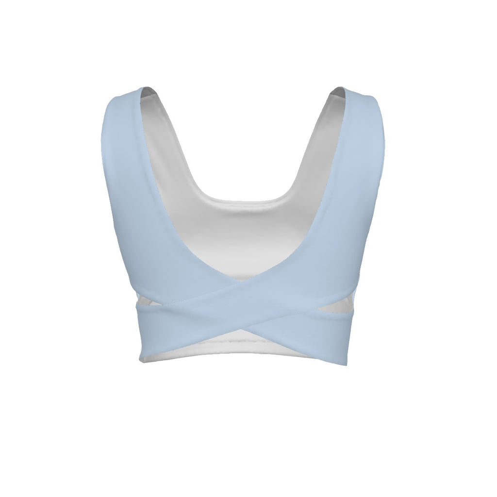 Yoga Cross-Back Sports Bra – Sky Blue