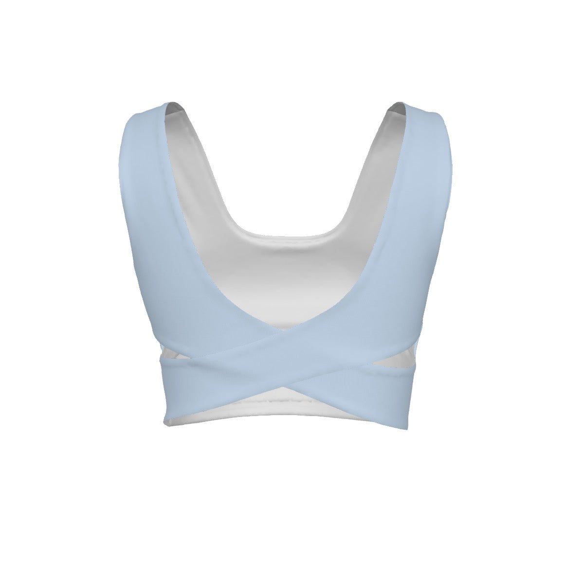 Yoga Cross-Back Sports Bra – Sky Blue