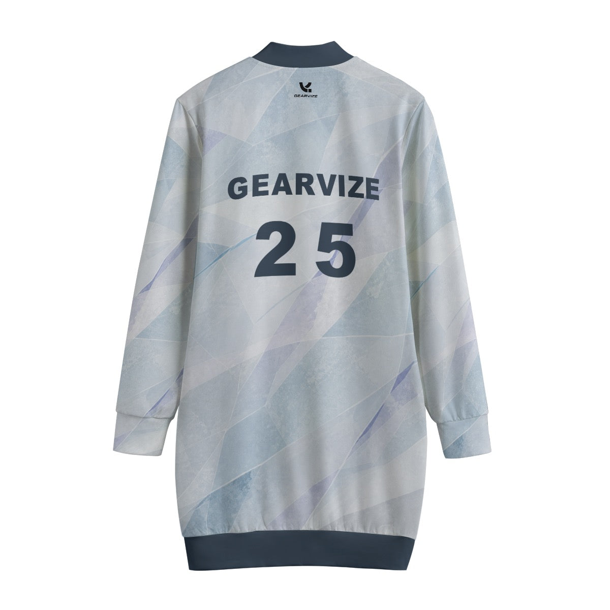Baseball Longline Jacket – Silver Colorblock