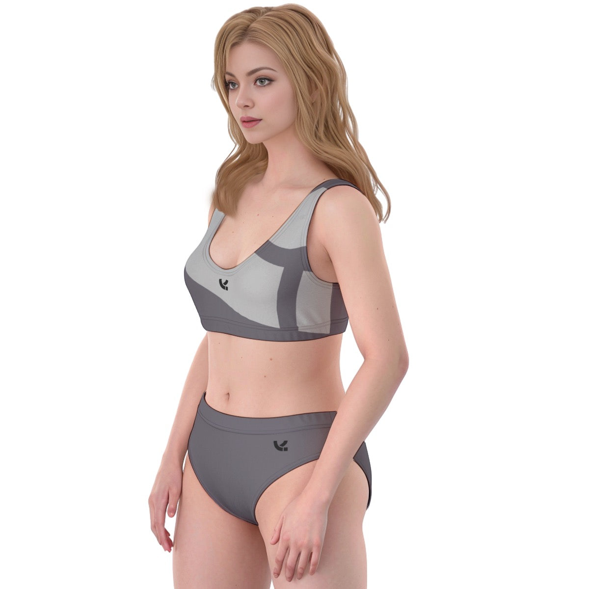 Swim Bikini – Gray Colorblock