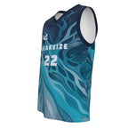 Basketball V-Neck Tank – Teal Wave