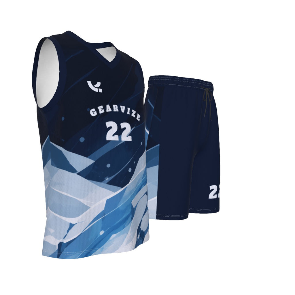 Basketball V-Neck Set – Ice Shard