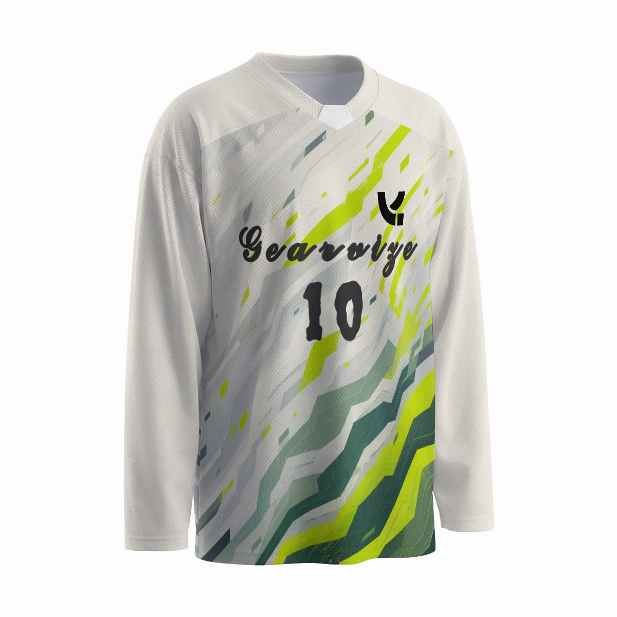 Hockey Small-Collar Jersey – Lime Wave