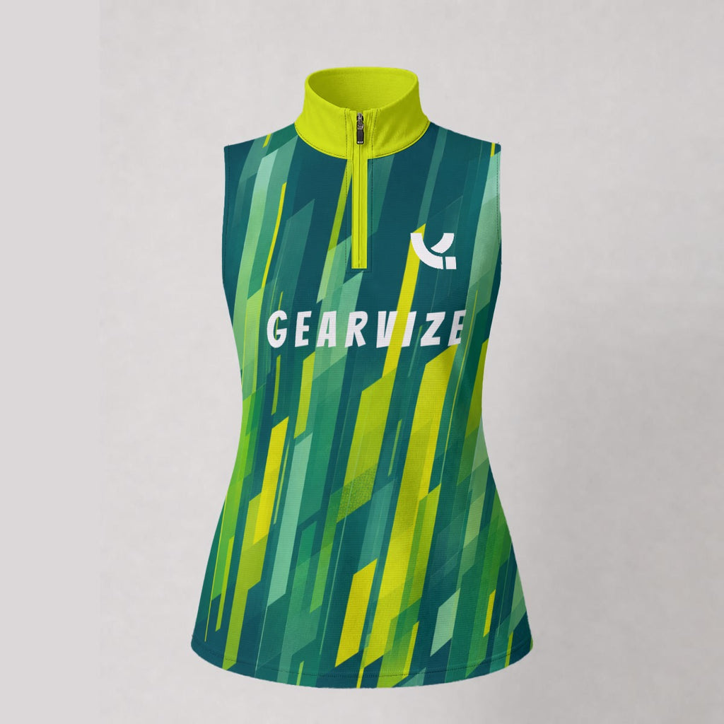 Tennis Sleeveless Polo – Lime Streak