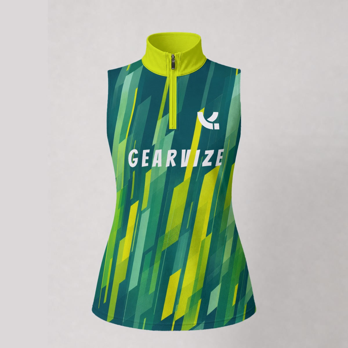 Tennis Sleeveless Polo – Lime Streak
