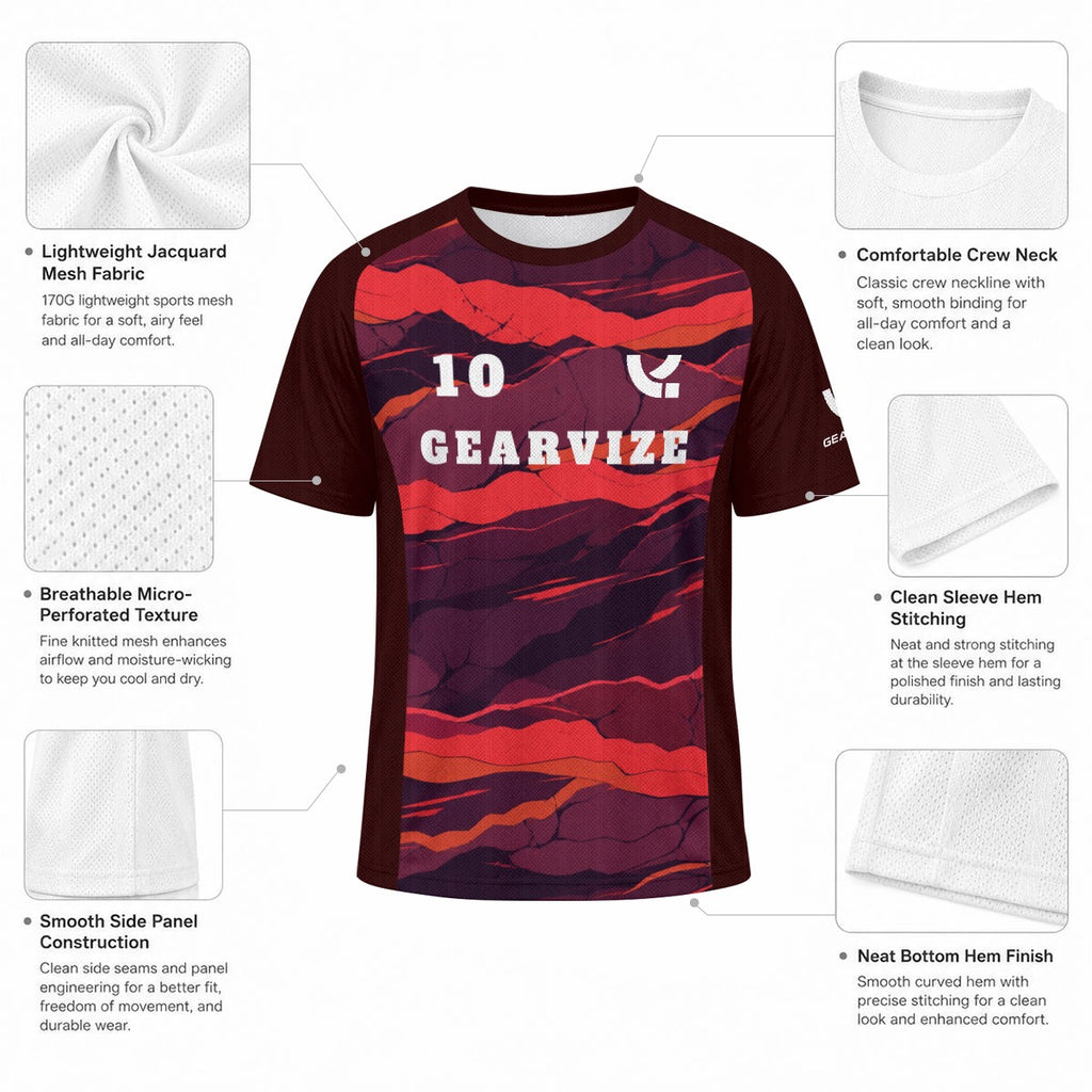 Soccer Jacquard Mesh Jersey – Ember Wave