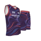 Basketball V-Neck Set – Violet Flow