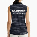 Running Sleeveless Polo – Midnight Brushstroke