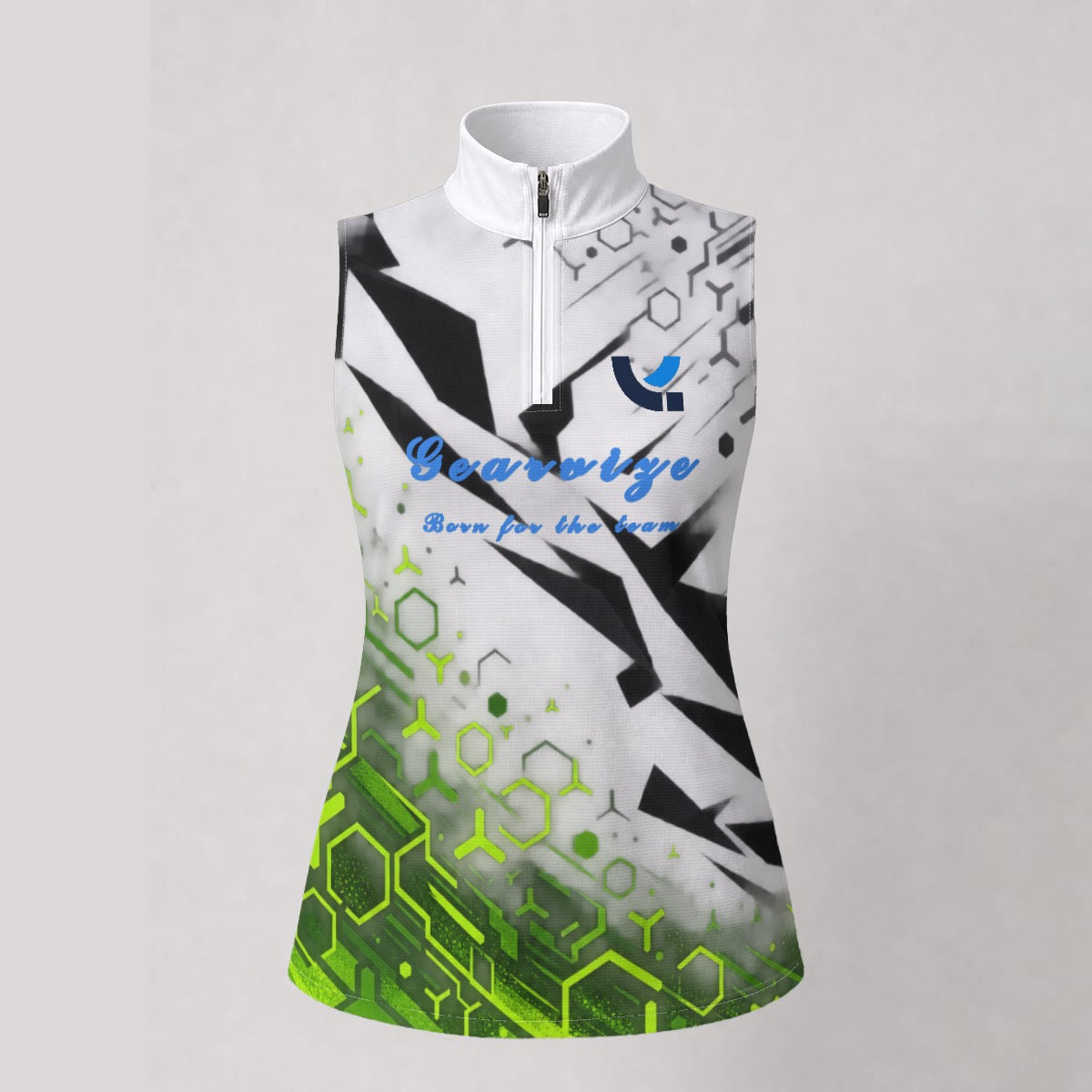 Badminton Sleeveless Polo – Lime Fragments