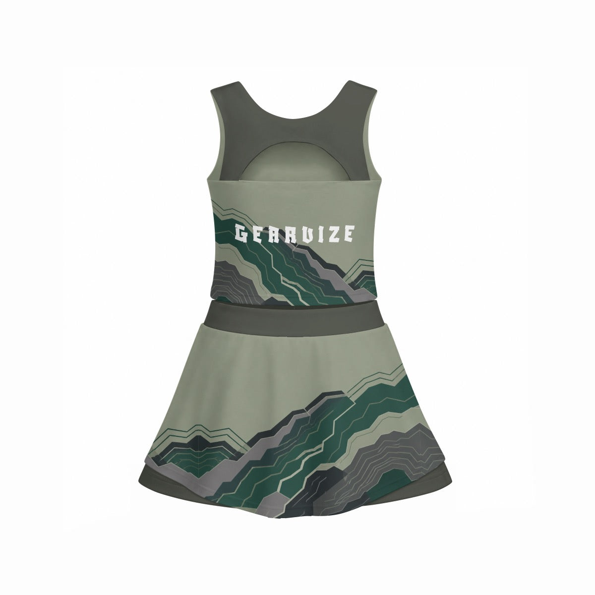 Girls Tennis Skirt Set – Forest Terrain