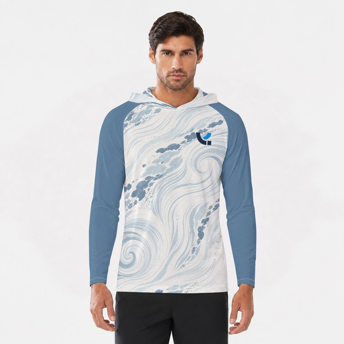 Running Hooded Top – Mist Contour