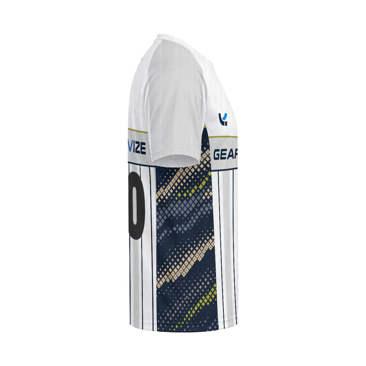 Soccer Jacquard Mesh Jersey – Navy Pinstripe