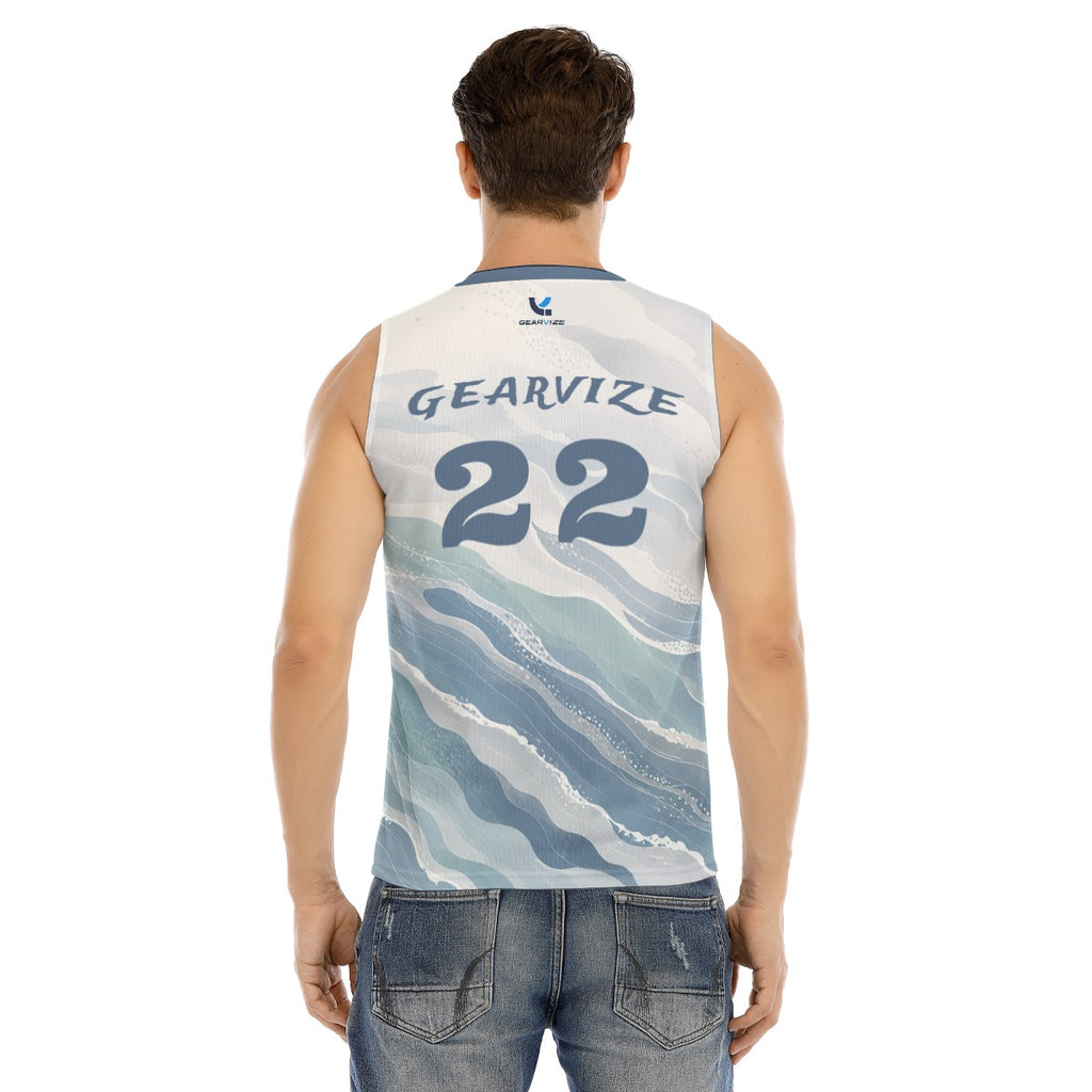 Basketball V-Neck Tank – Frost Fade