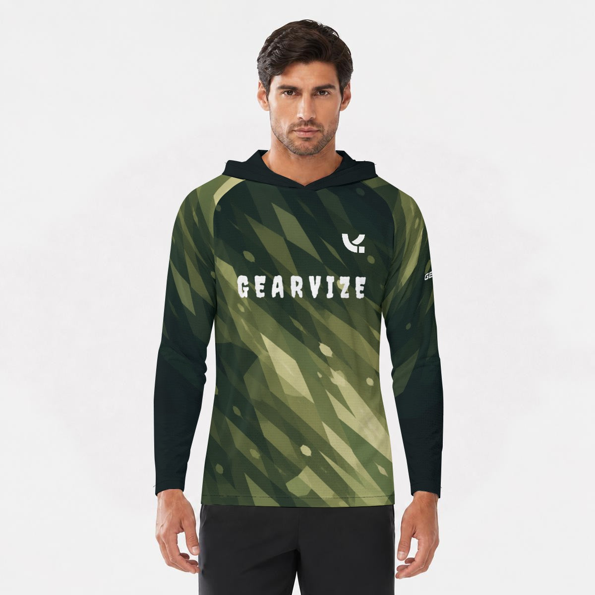 Tennis Hooded Top – Olive Terrain